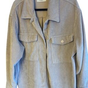 Ashley By 26 International Beige Corduroy Utility Jacket